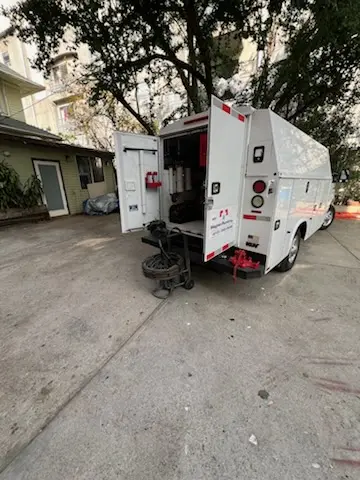 Magnet Plumbing service vehicle on-site for Sewer Line Repair in Hurricane